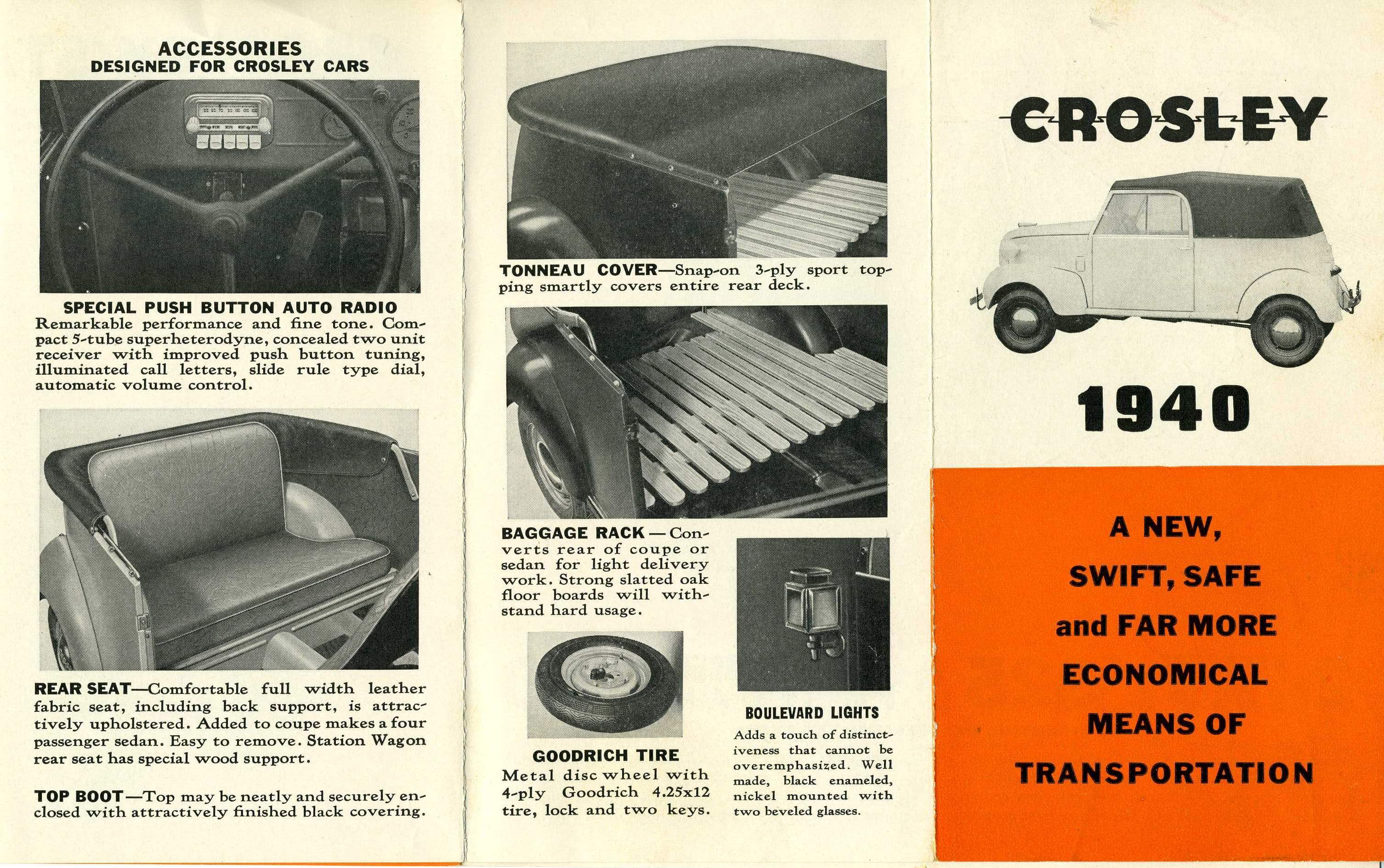 1940 Crosley Automobiles Brochure Page 3